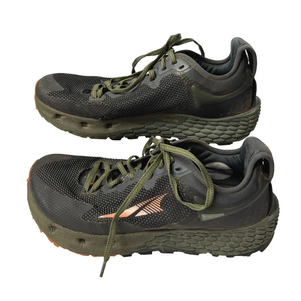 Altra Timp 4 Mens Trail Running Shoes Black Green‎ Orange Size 8